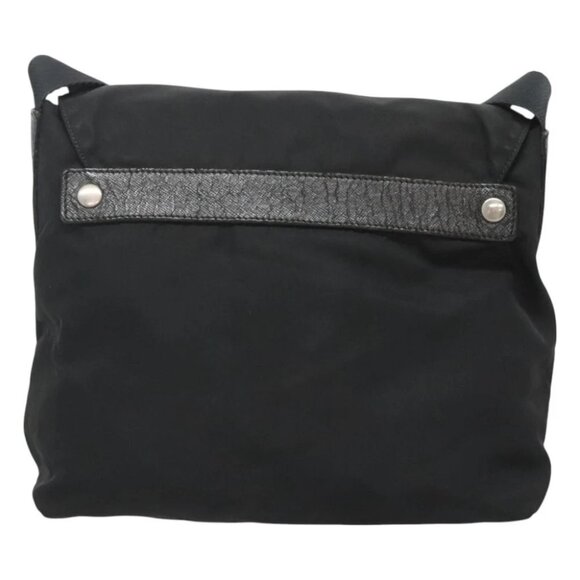 PRADA Shoulder Bag Nylon Black Silver - Picture 2 of 15